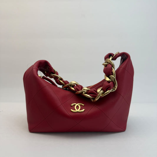 Chanel Fuchsia Pink Hobo, Microchipped, 2025 Autumn Collection