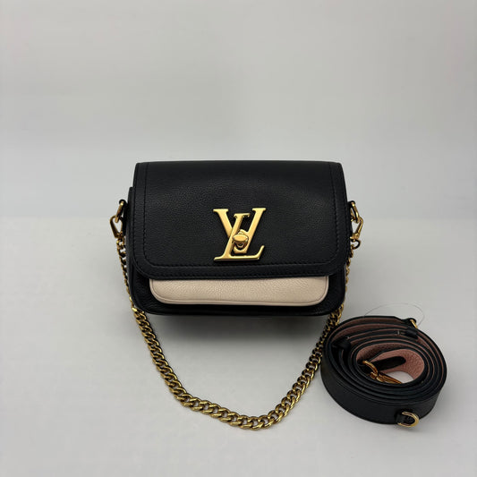 Louis Vuitton Black & Beige LockMe Tender Flap