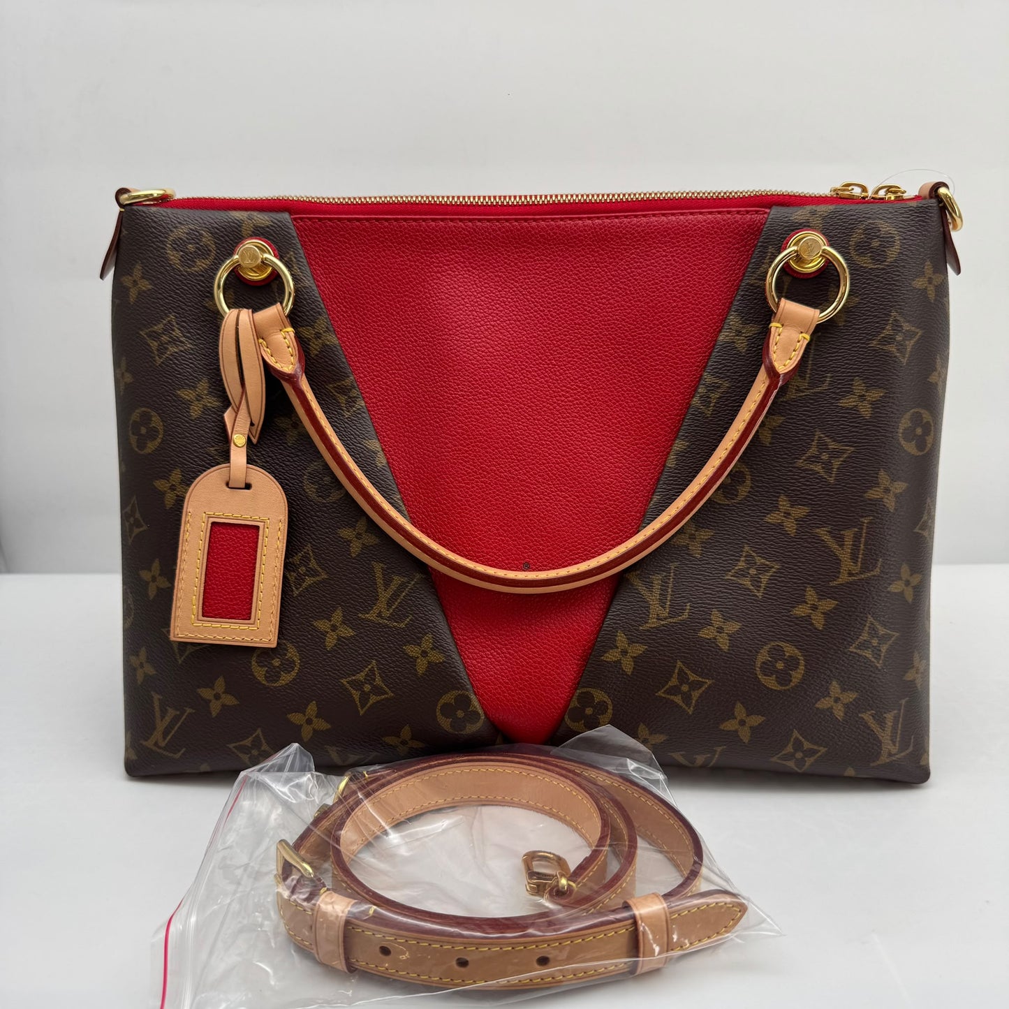 Louis Vuitton Large Red Monogram V Tote
