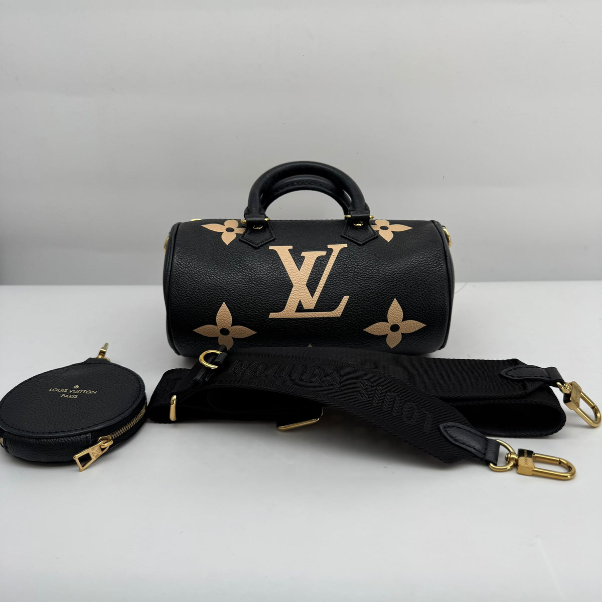Louis Vuitton Black Empreinte Papillon, With Pouch