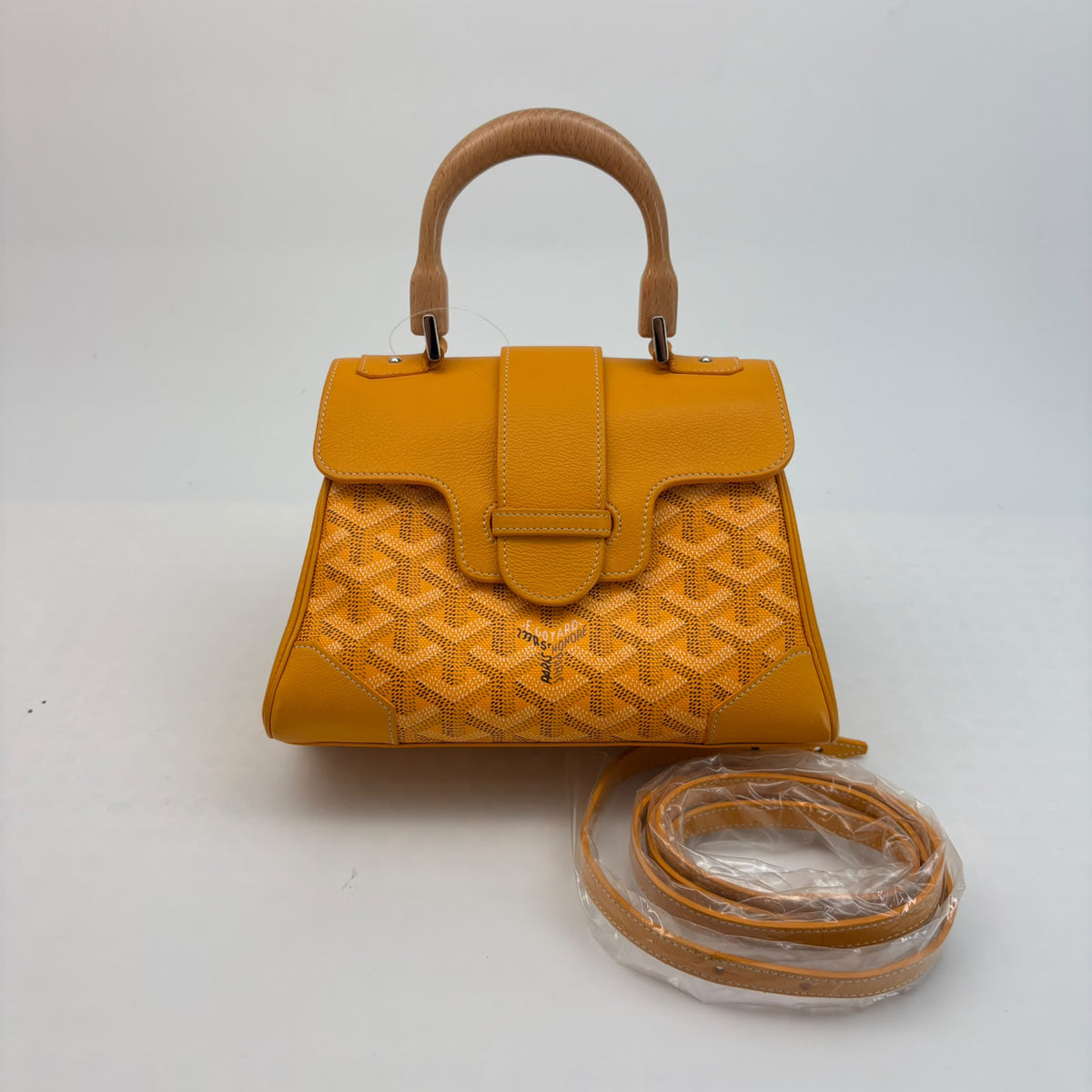 Goyard Yellow Mini Saigon — With Strap