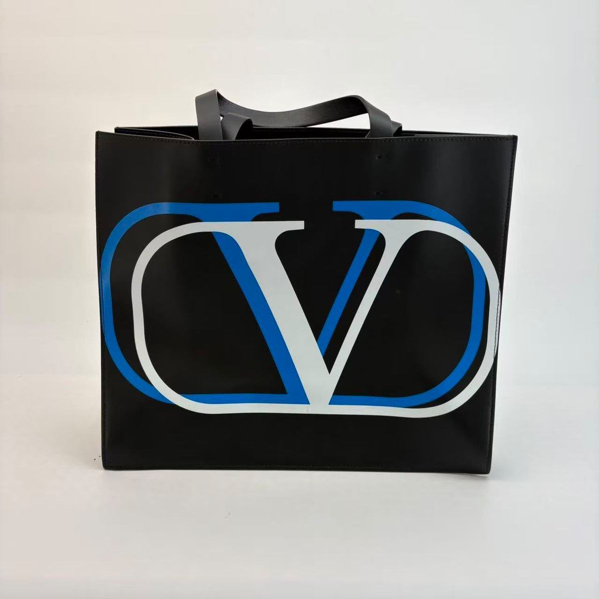 Valentino Black Leather Tote Bag