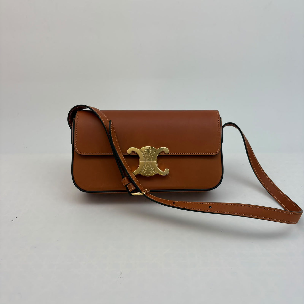 Celine Brown Triomphe Shoulder Bag