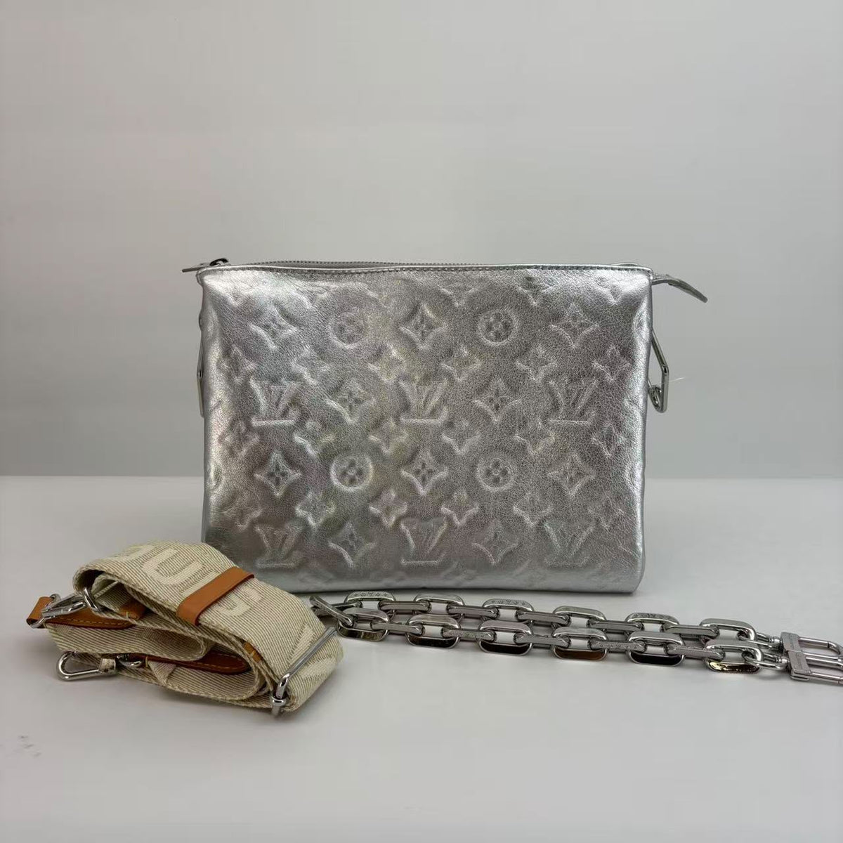 Louis Vuitton Silver Coussin PM
