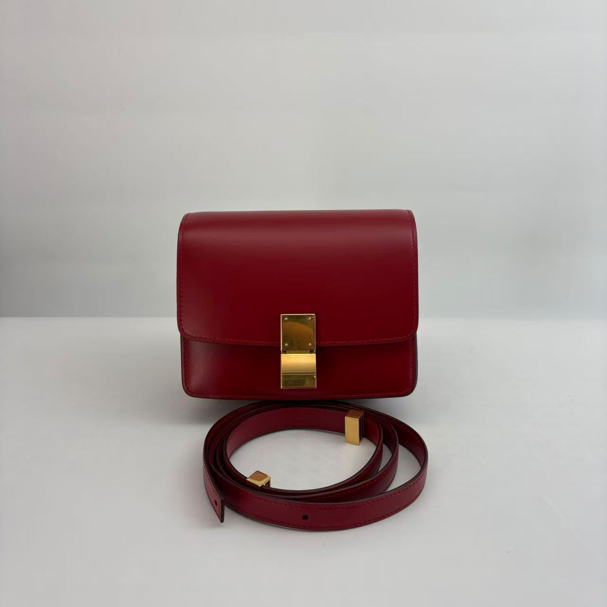 Celine Red Calfskin Box Bag