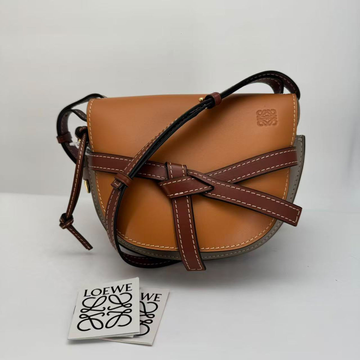 Loewe Tricolor Leather Small Gate Crossbody, Booklet