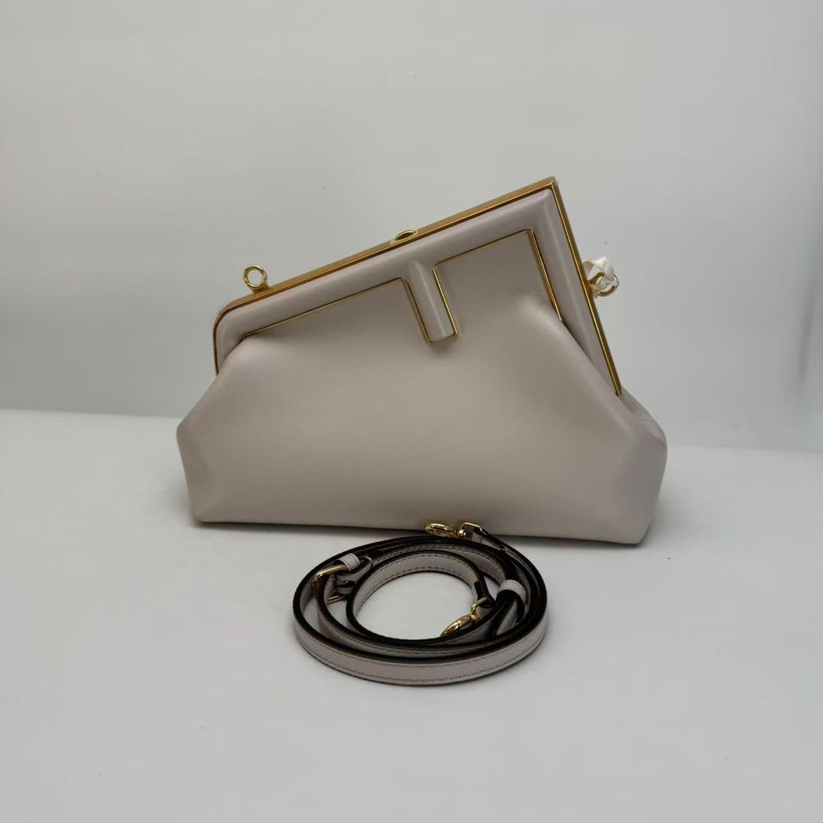 Fendi Light Beige Lambskin Fendi First