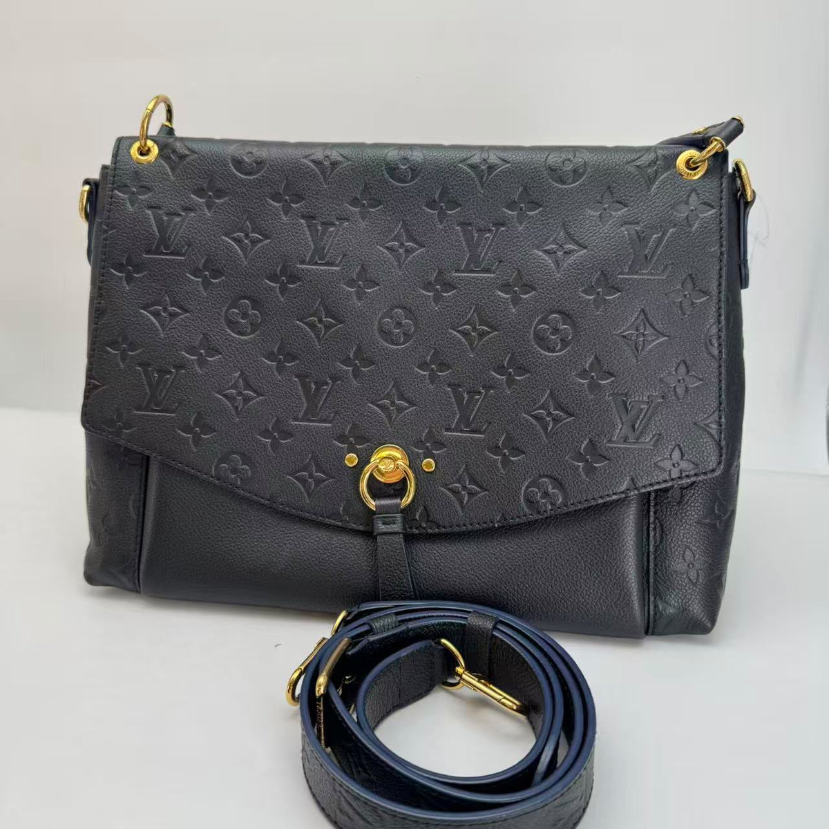Louis Vuitton Dark Navy Empreinte Blanche MM Crossbody