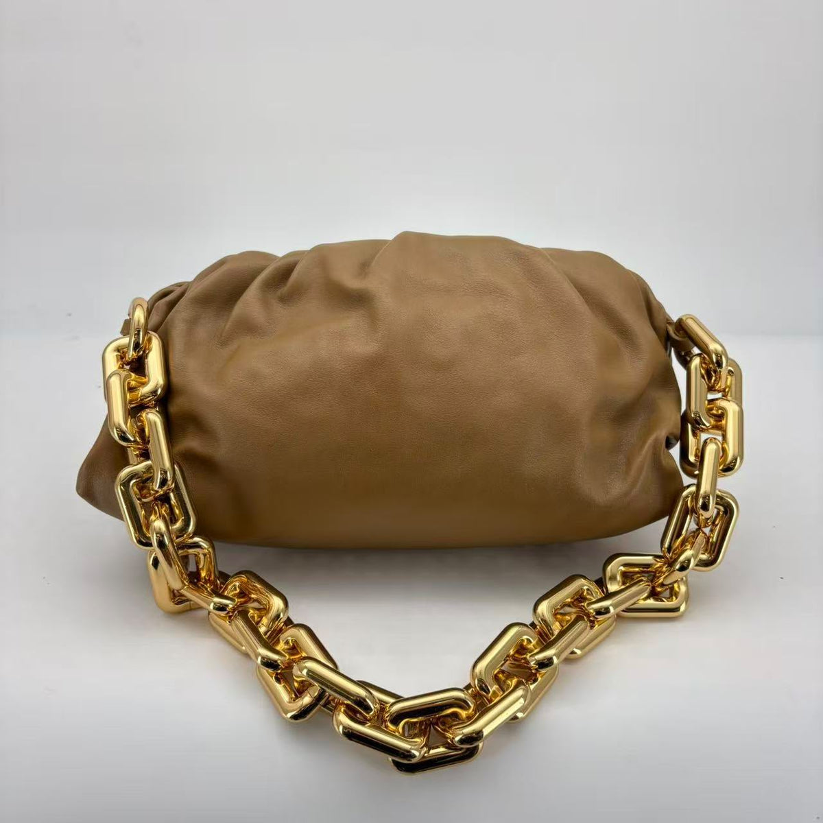 Bottega Veneta The Chain Pouch, Calfskin, Teak