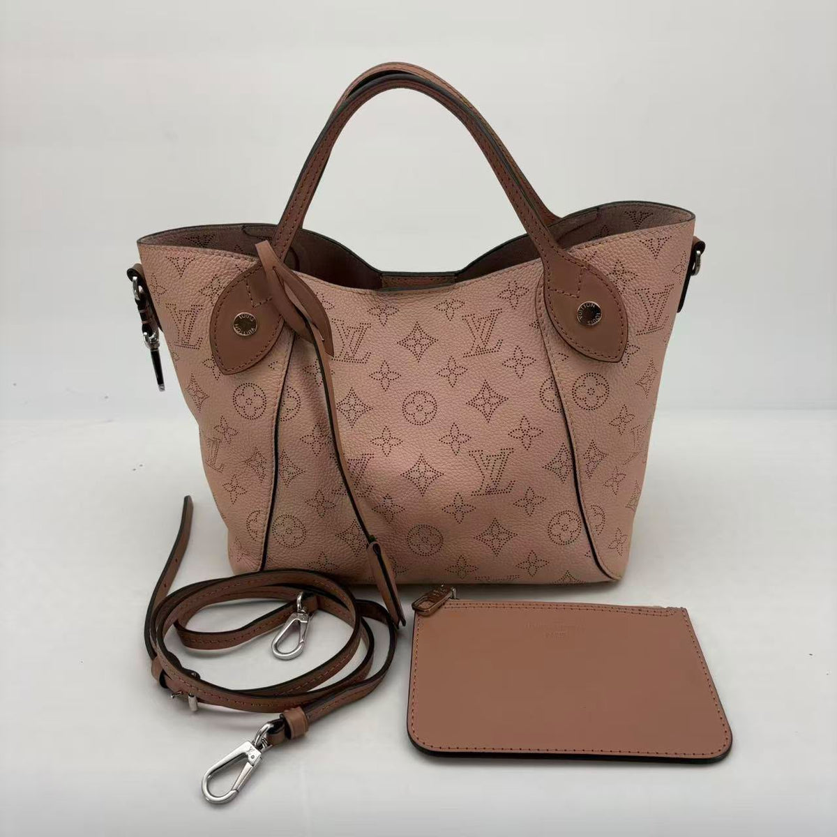Louis Vuitton Pink Mahina Tote, Pouch