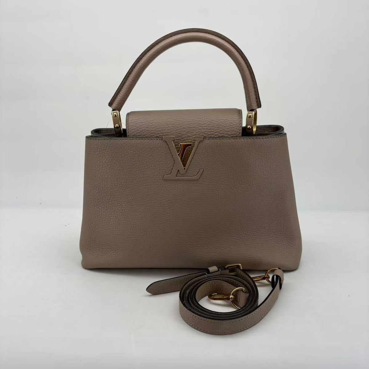 Louis Vuitton Taupe Capucines PM