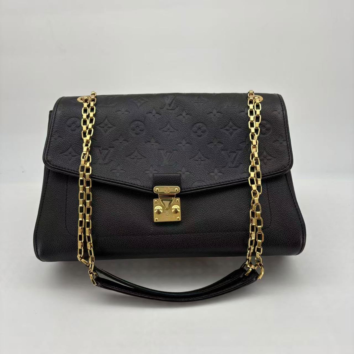 Louis Vuitton Black Large Empreinte Tournelle Flap, Gold Hardware
