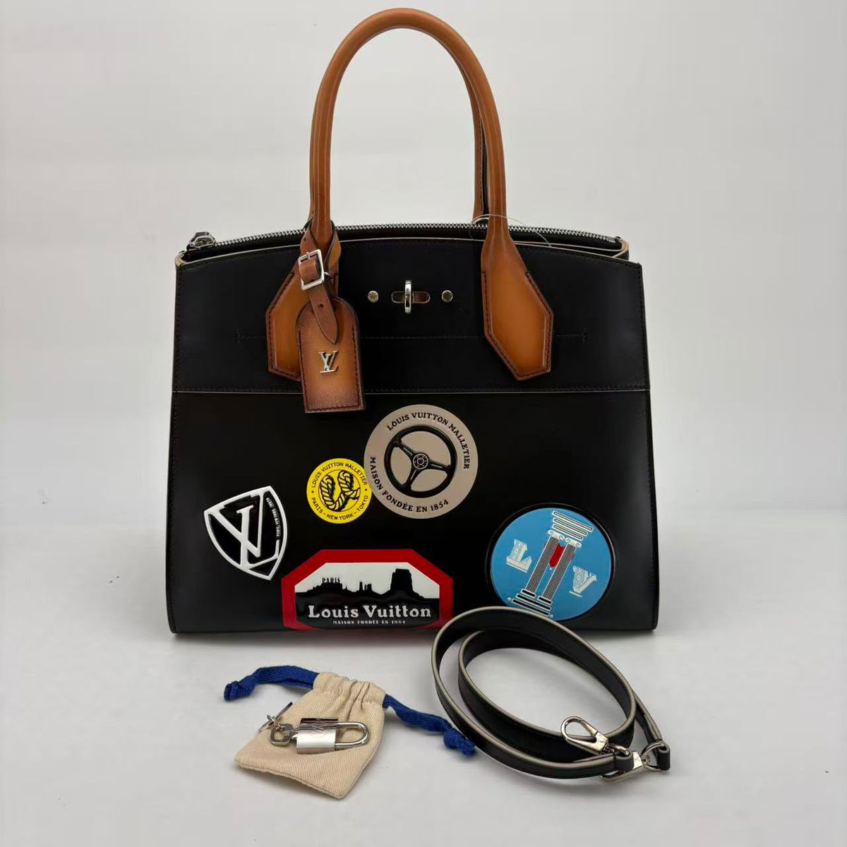 Louis Vuitton Black Limited Edition Medium Steamer