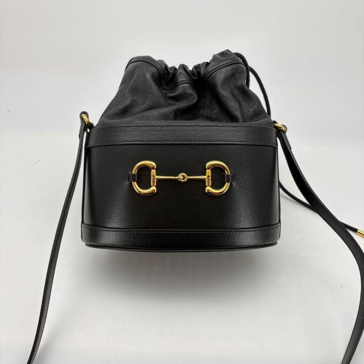 Gucci Black Horsebit 1955 Bucket Bag