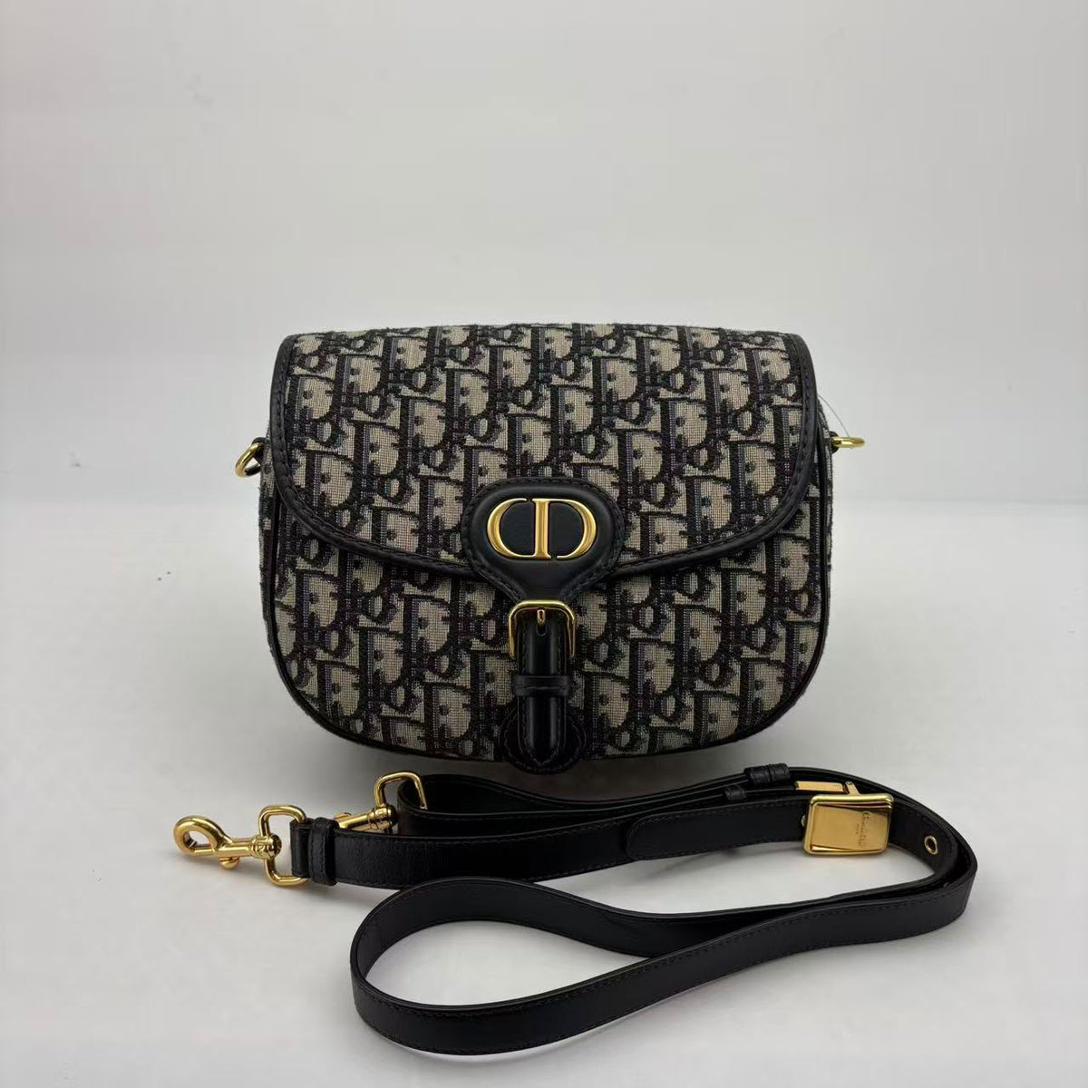 Dior Navy Oblique Medium Bobby