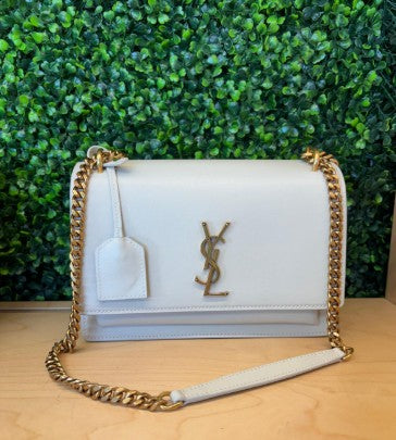 Saint Laurent Sunset Medium White - GHW