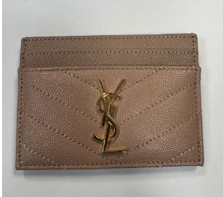 YSL Cassandre Card Holder Beige