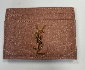 YSL Cassandre Card Holder Blush
