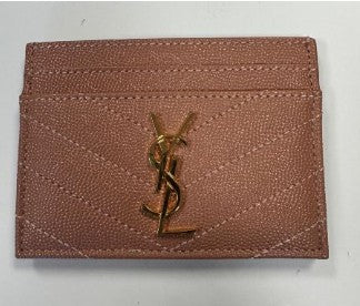YSL Cassandre Card Holder Blush