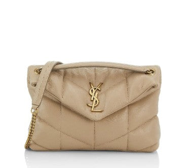 YSL Puffer Small Dark Beige