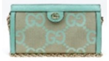 Gucci Ophidia Jumbo Green Canvas Shoulder Bag