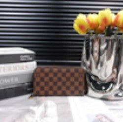 Louis Vuitton Clemence Damier Ebene Coated Canvas Wallet