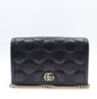 Gucci GG Matelasse Black Calfskin Shoulder Bag