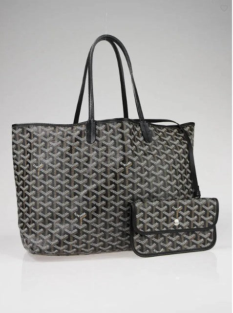 Goyard Saint- Louis Black PM Monogram Coated Canvas Shoulder Bag