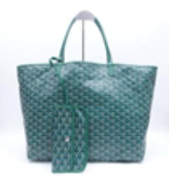 Goyard Saint- Louis Green GM Monogram Coated Canvas Shoulder Bag