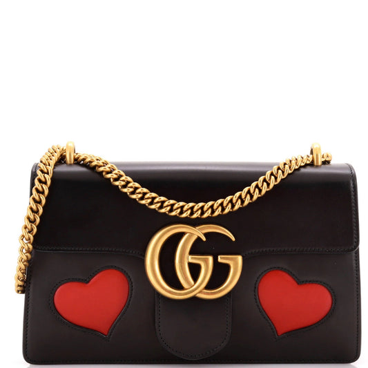 Gucci Marmont Chain Shoulder Bag Patchwork Leather Medium