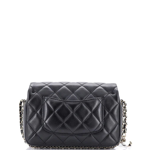 Chanel My Precious Pearls Chain Flap Bag Quilted Lambskin Medium