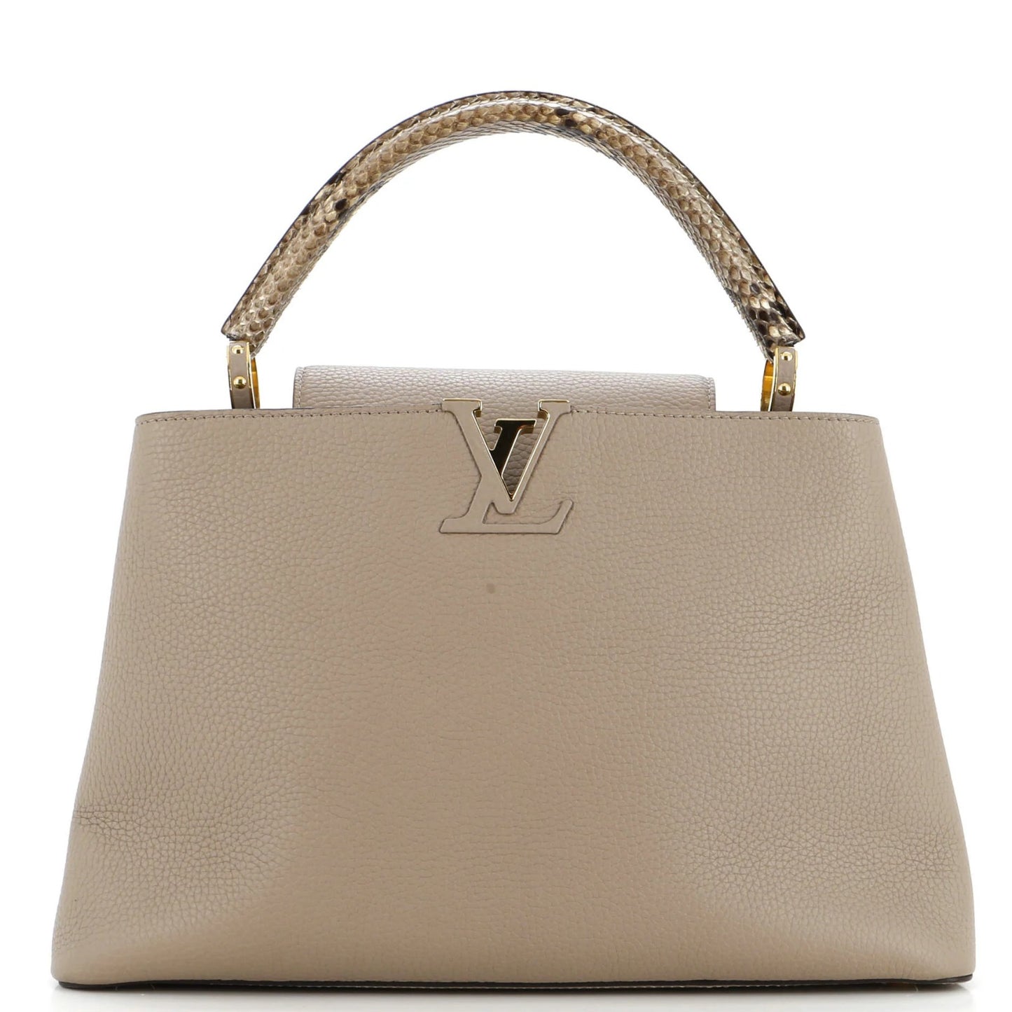 Louis Vuitton Capucines Bag Leather with Python MM
