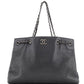 Chanel Woven Chain Shopping Tote Caviar Large