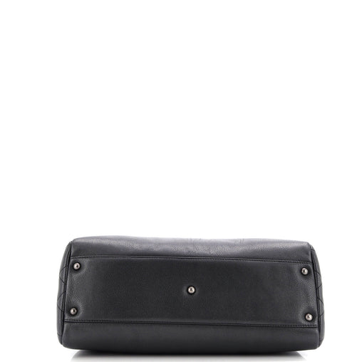 Chanel Woven Chain Shopping Tote Caviar Large