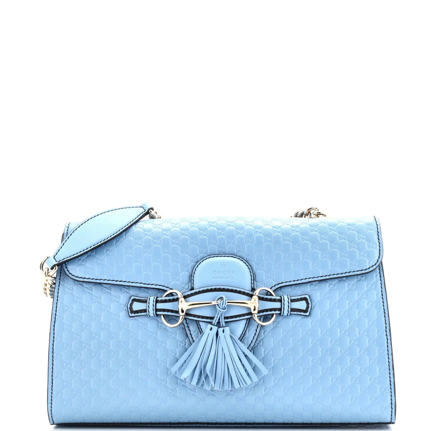 Gucci Emily Chain Flap Bag Microguccissima Leather Medium