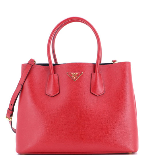 Prada Cuir Double Tote Saffiano Leather Medium