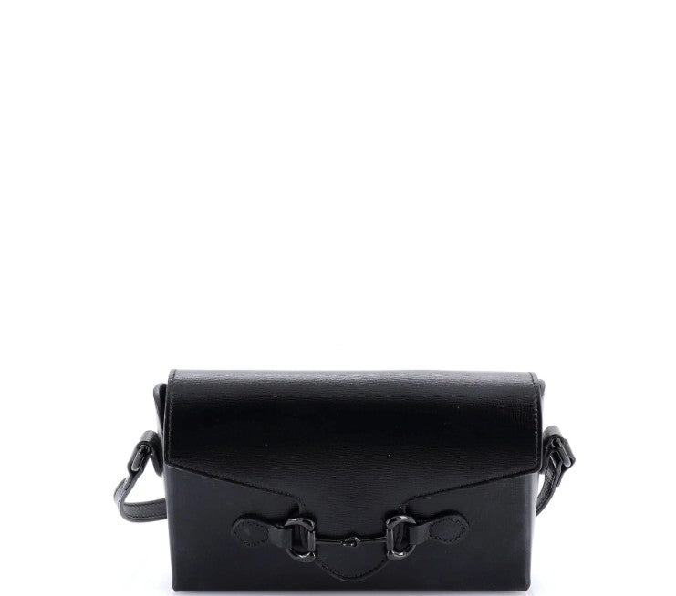 Gucci Horsebit 1955 Flap Crossbody Bag Leather Mini