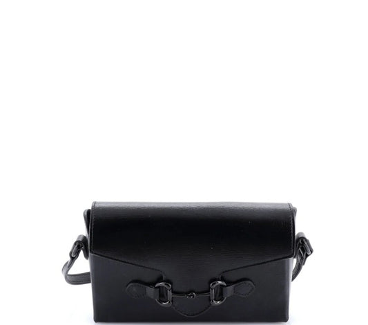 Gucci Horsebit 1955 Flap Crossbody Bag Leather Mini