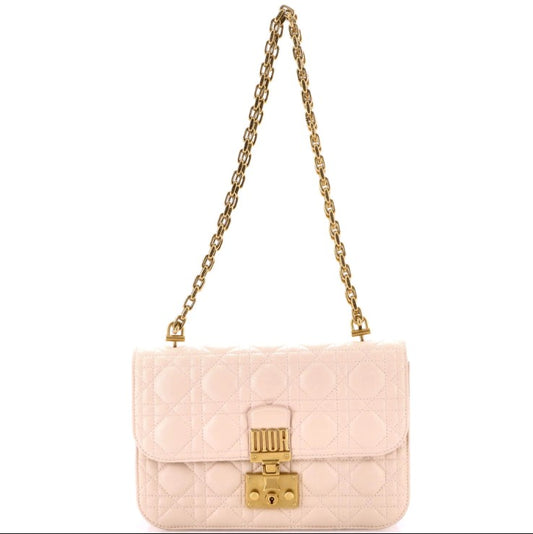 Christian Dior Dioraddict Flap Bag Cannage Quilt Lambskin Medium