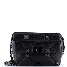 Valentino Garavani Roman Stud Flap Bag Quilted Leather Medium
