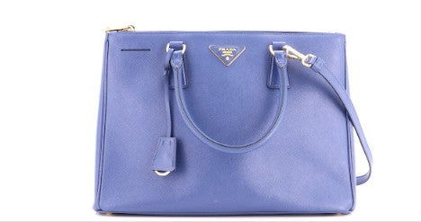 Prada Double Zip Lux Tote Saffiano Leather Medium