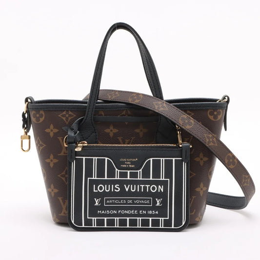 Louis Vuitton Monogram Neverfull INSIDE OUT BB M28347 Brown x black