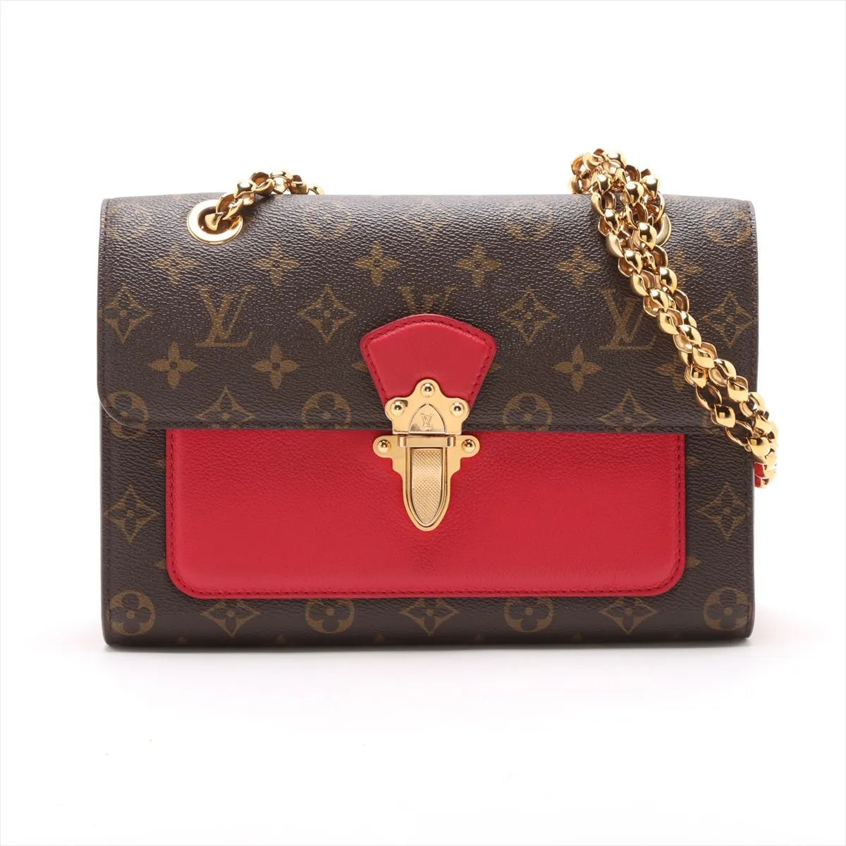 Louis Vuitton Monogram Victoire M41731 AH1108 Brown x red