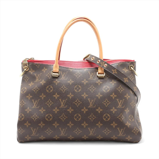 Louis Vuitton Monogram Pallas M41175 SN1126 brown x red