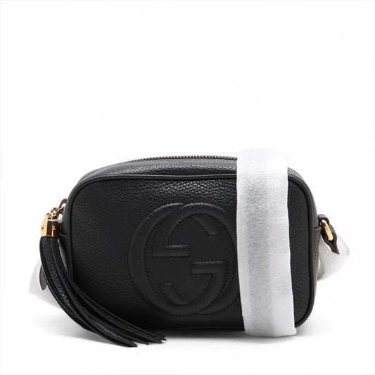 Gucci Soho Leather Shoulder bag Black 347994