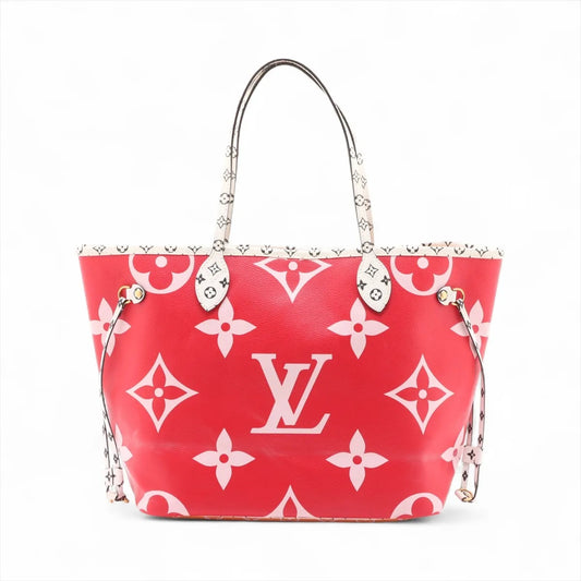 Louis Vuitton Monogram Giant Neverfull MM M44567 pink x red