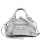 Balenciaga Mini Neo Classic City Leather 2 Way Handbag Silver 638524