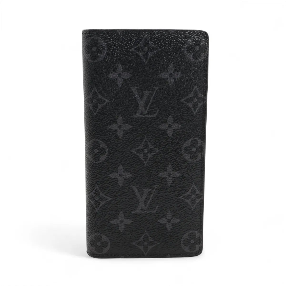 Louis Vuitton Monogram Eclipse Portefeuille Brazza M61697 Black Long Wallet