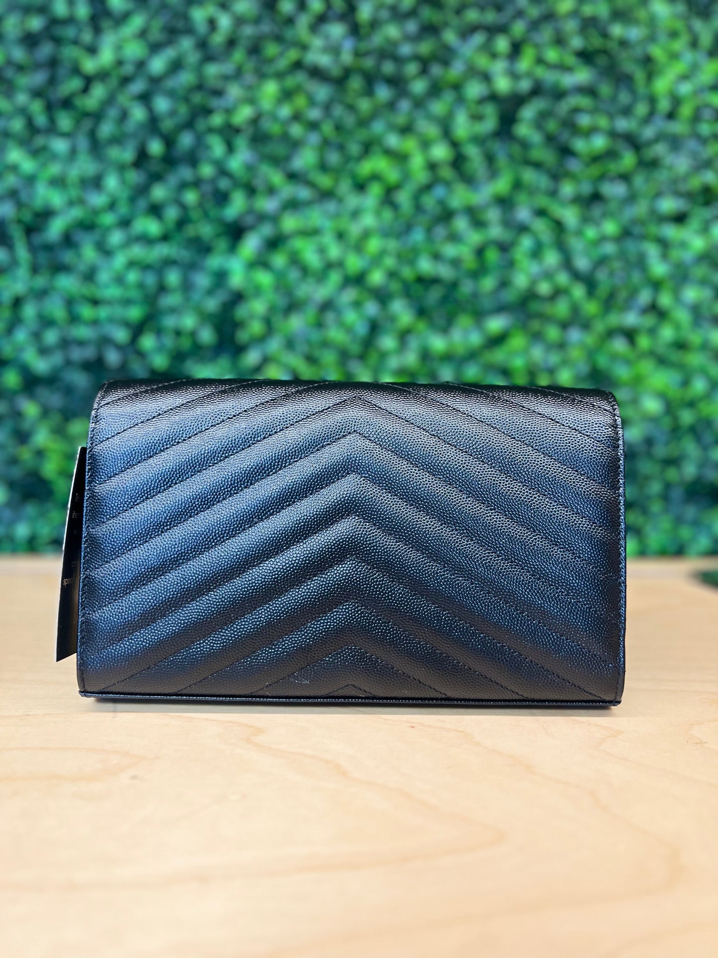 YSL Classic Cassandre Chain Wallet Black