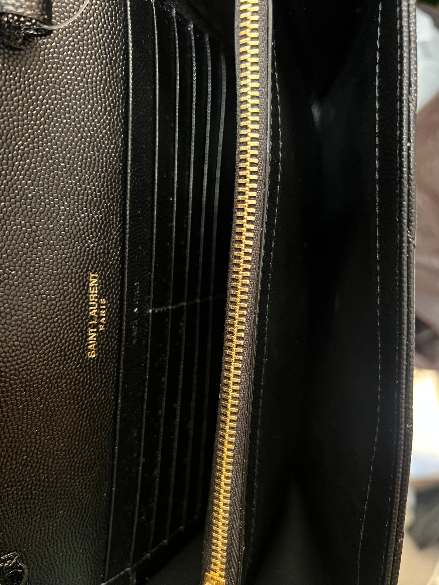 YSL Classic Cassandre Chain Wallet Black